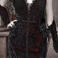 Gothic Velvet Fishtail Dress With Arm Sleeves - Gothmuse