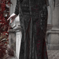 Gothic Velvet Fishtail Dress With Arm Sleeves - Gothmuse