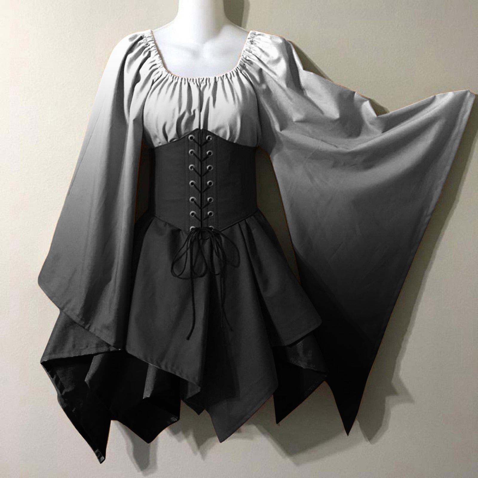 Gothic Vintage Silk Ball Gown - Gothmuse