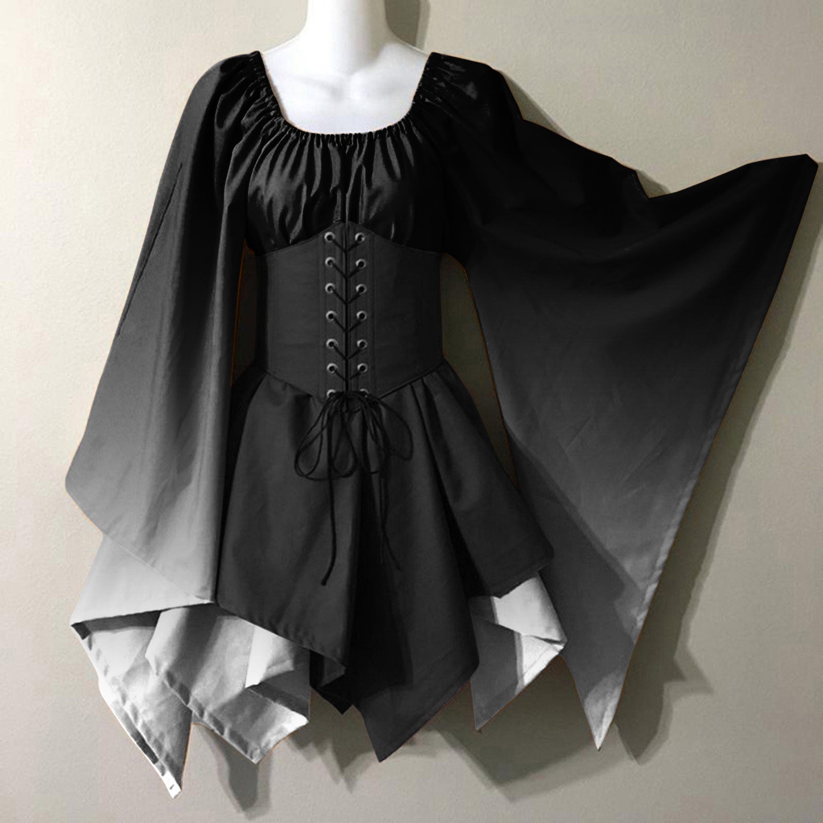 Gothic Vintage Silk Ball Gown - Gothmuse