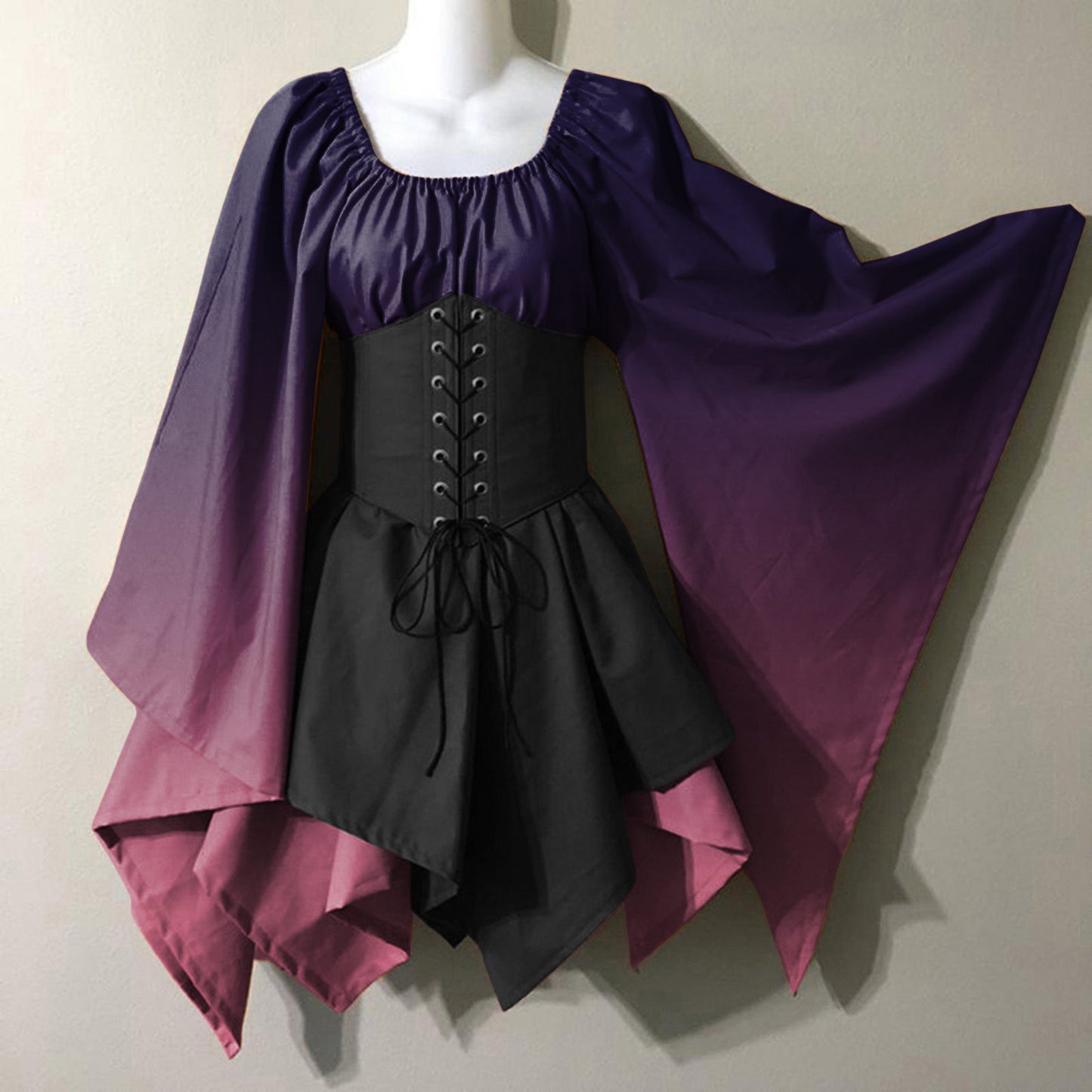 Gothic Vintage Silk Ball Gown - Gothmuse