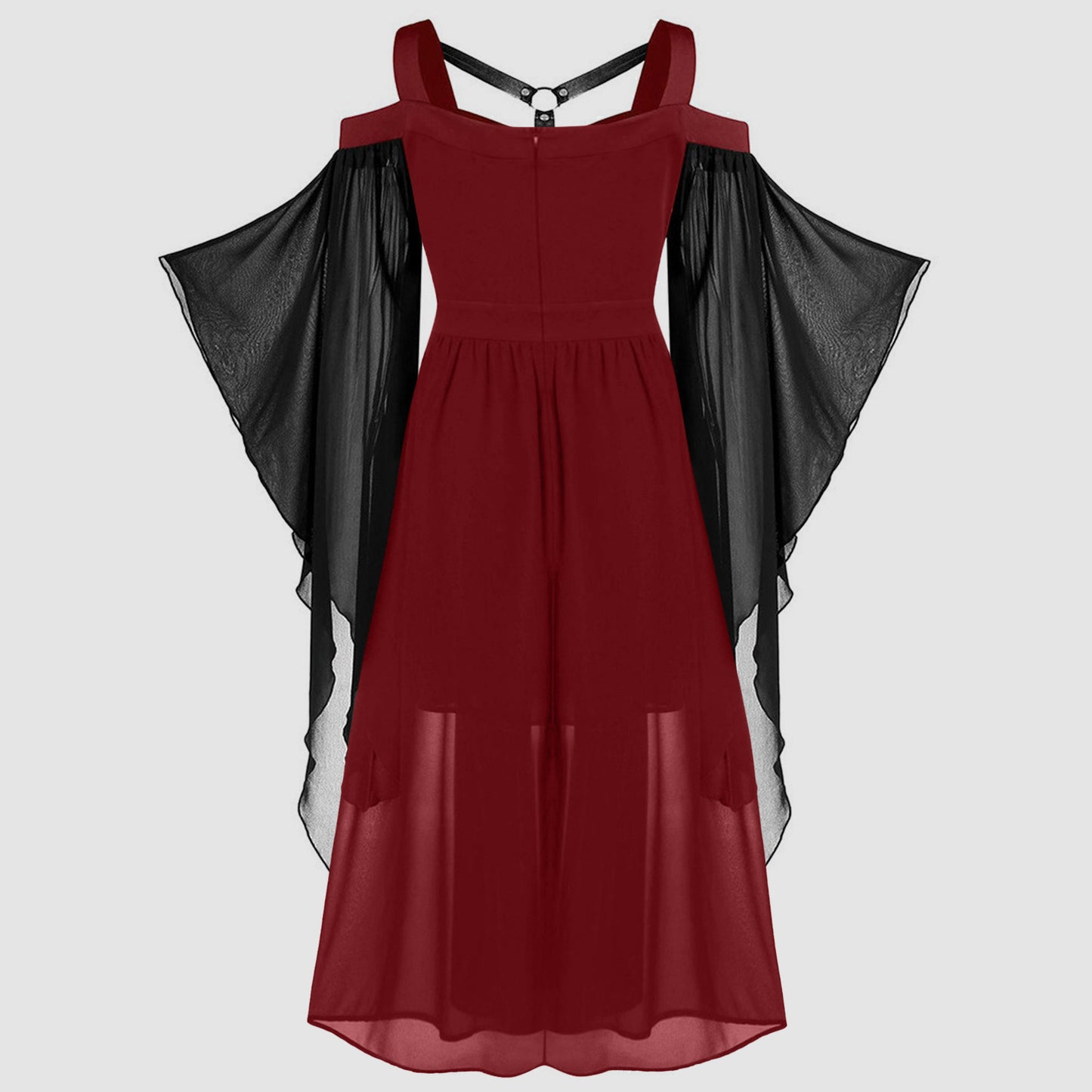 Gothic Vintage Midi Dress - Gothmuse