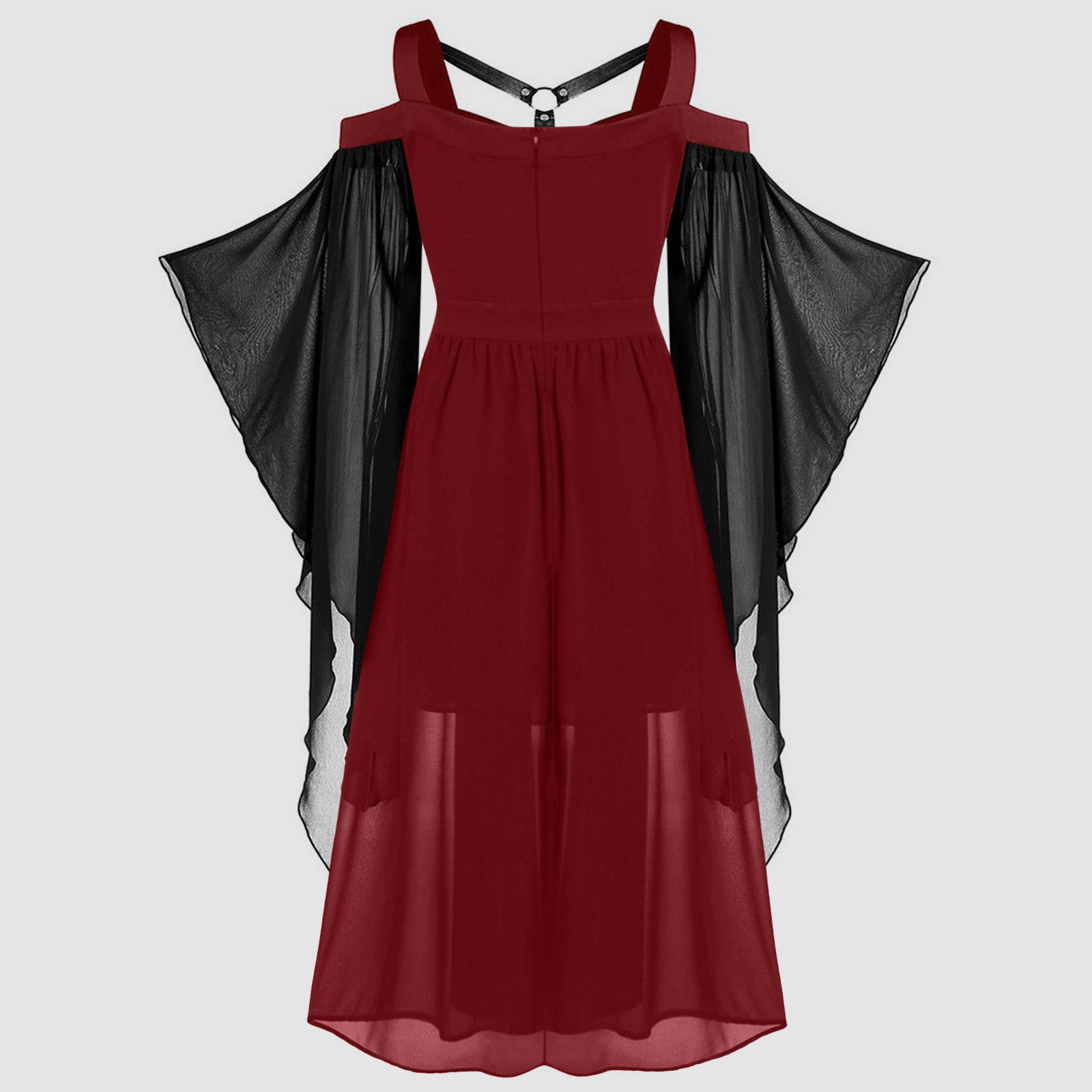 Gothic Vintage Midi Dress - Gothmuse