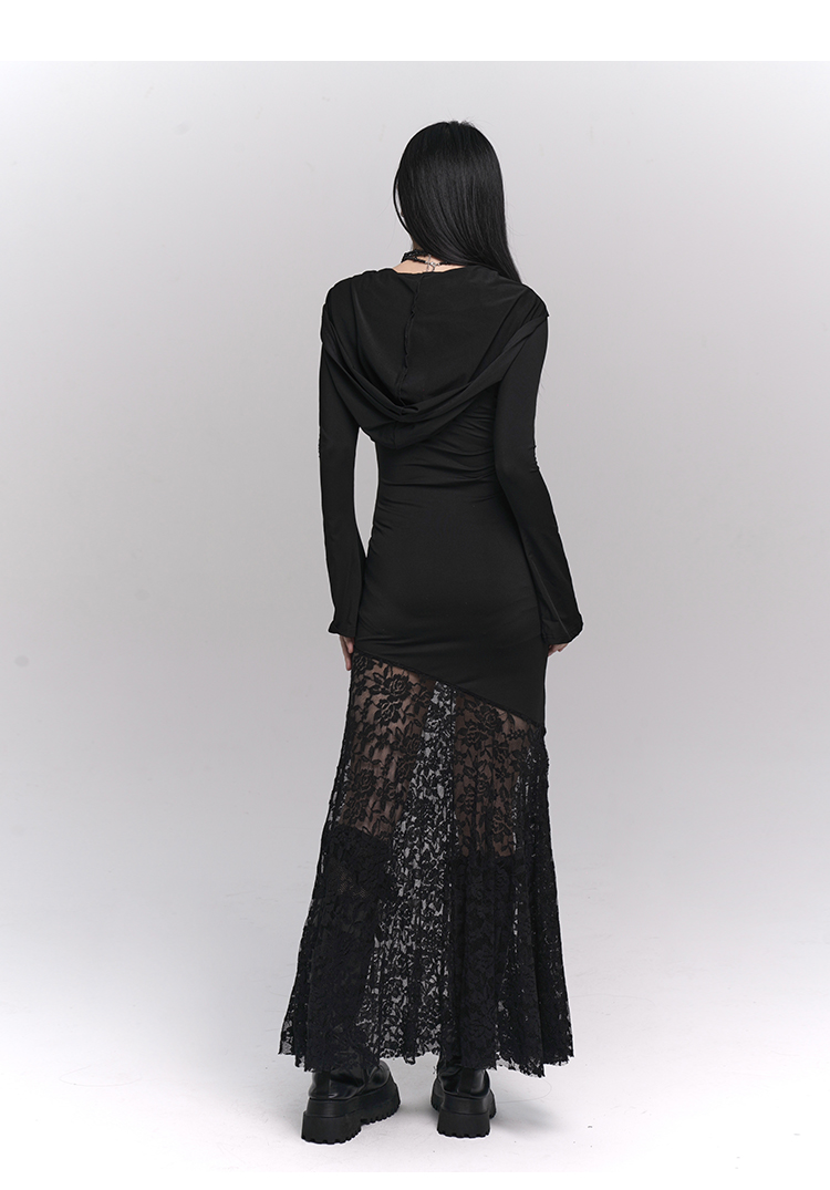 Ghostly Gothic Lace Dress - Gothmuse