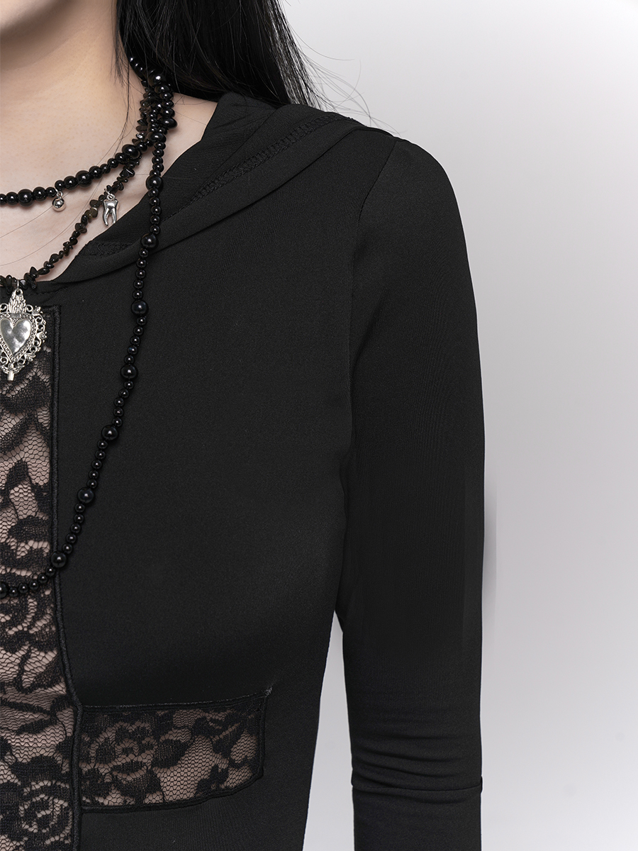 Ghostly Gothic Lace Dress - Gothmuse