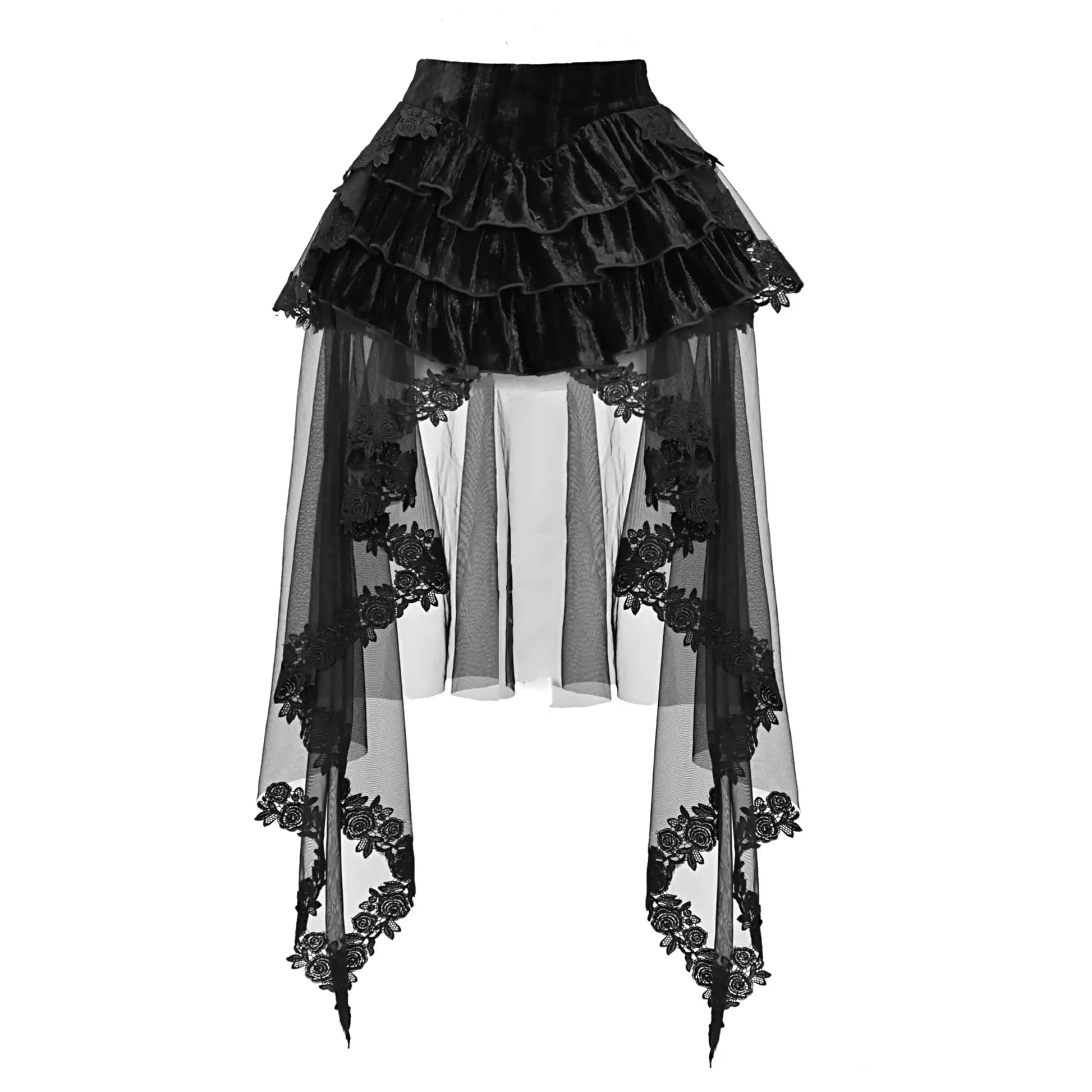 Gothic Corset Fishbone Suspender Skirt - Gothmuse